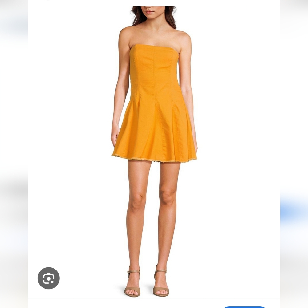 Gianni Bini Strapless Mustard Dress NWT SIZE L